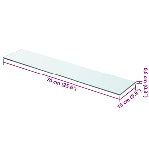Regalboden Glas Transparent 70x15 cm