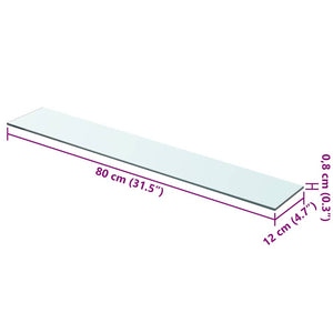 Regalboden Glas Transparent 80x12 cm
