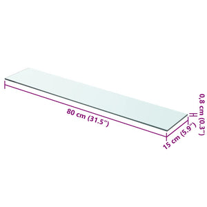 Regalboden Glas Transparent 80x15 cm