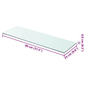 Regalboden Glas Transparent 80 cm x 25 cm