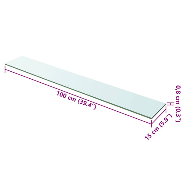 Regalboden Glas Transparent 100x15 cm