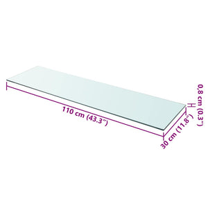 Regalboden Glas Transparent 110x30 cm