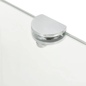 Eckablage mit Verchromten Halterungen Glas Transparent 45x45 cm