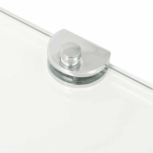 Eckablage mit Verchromten Halterungen Glas Transparent 45x45 cm