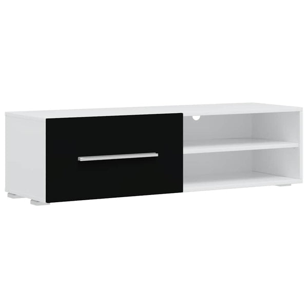 Fünfteilige Wohnwand TV-Schrank mit LED-Beleuchtung Schwarz