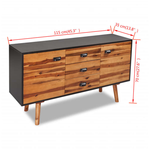 Sideboard Massivholz Akazie 115x35x70 cm