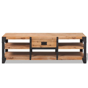Meuble TV vidaXL en bois d'acacia massif 140x40x45 cm