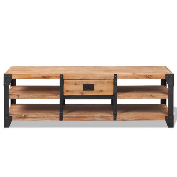 Meuble TV vidaXL en bois d'acacia massif 140x40x45 cm