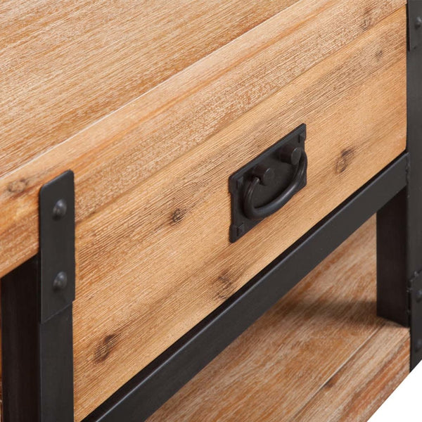 Meuble TV vidaXL en bois d'acacia massif 140x40x45 cm