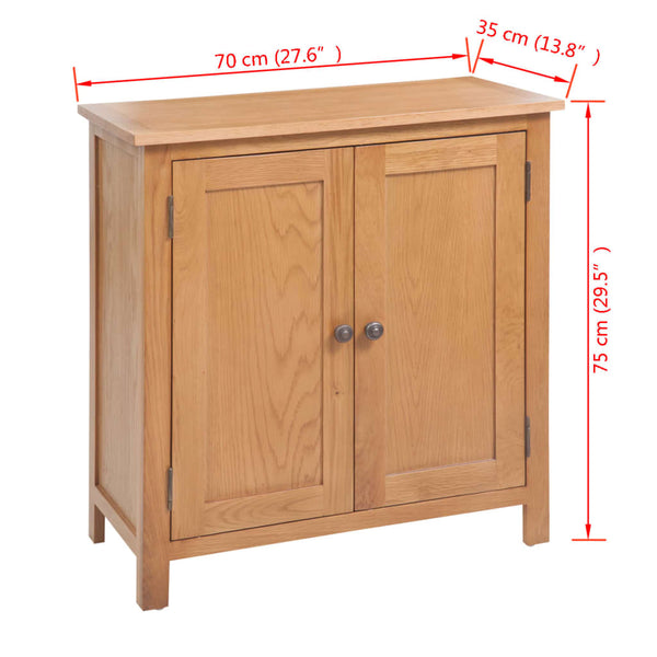 vidaXL Buffet 70x35x75 cm Chêne massif
