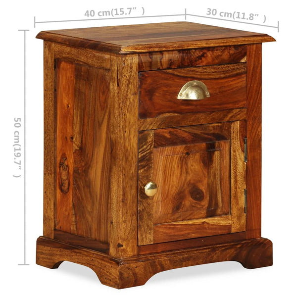 Nachttische 2 Stk. 40x30x50 cm Massivholz Akazie
