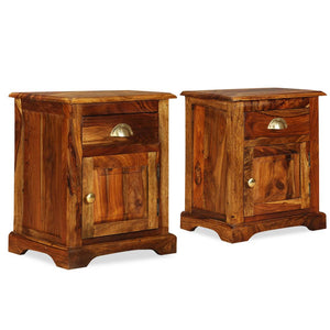 Nachttische 2 Stk. 40x30x50 cm Massivholz Akazie
