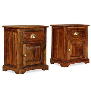 vidaXL Tables de chevet 2 pcs 40x30x50 cm Bois d'acacia massif