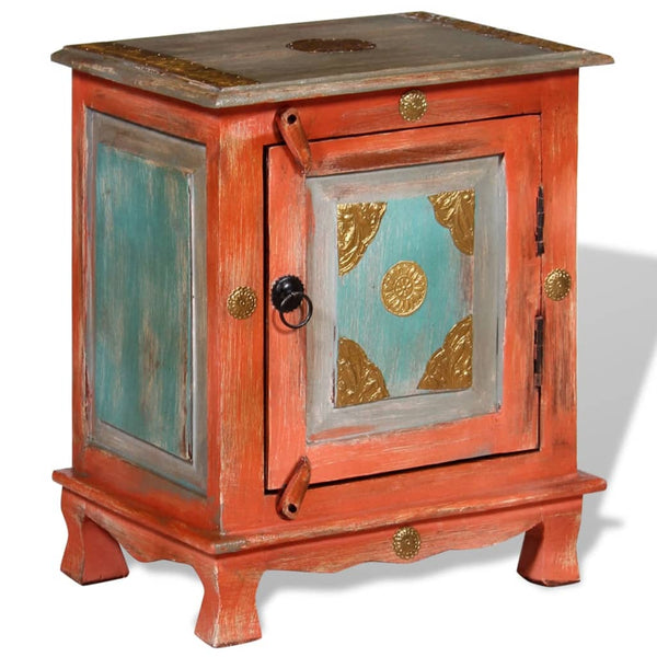 Nachttisch Massivholz Mango Orange