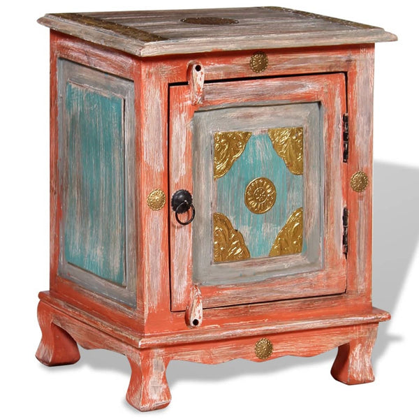 Nachttisch Massivholz Mango Orange