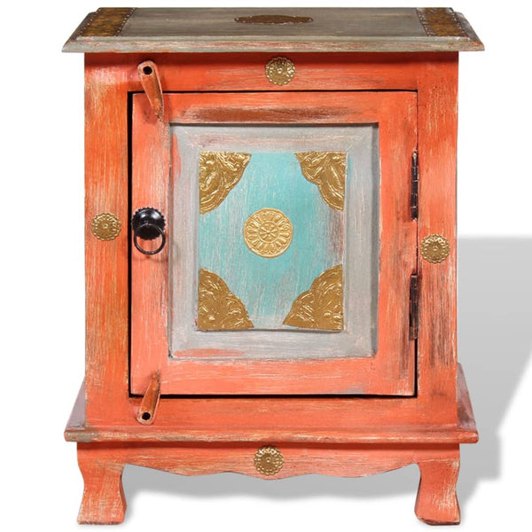 Nachttisch Massivholz Mango Orange