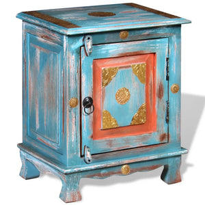 Nachttisch Massivholz Mango Blau
