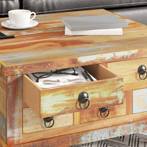 vidaXL Table basse en bois de récupération 70 x 70 x 38 cm