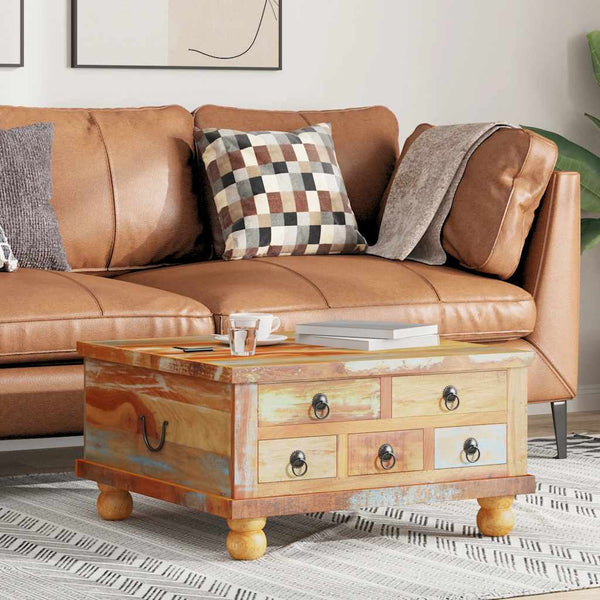 vidaXL Table basse en bois de récupération 70 x 70 x 38 cm
