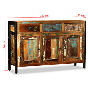 vidaXL Buffet en bois de récupération massif 120 x 35 x 76 cm