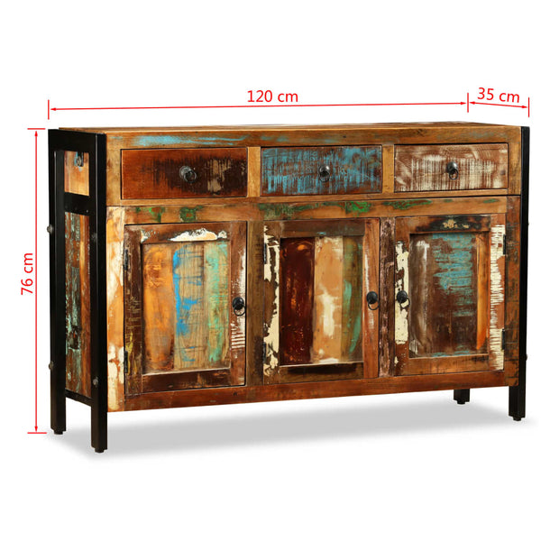 vidaXL Buffet en bois de récupération massif 120 x 35 x 76 cm