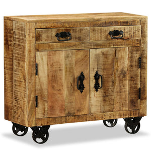 Sideboard mit 2 Schubladen und 1 Fach Raues Mangoholz