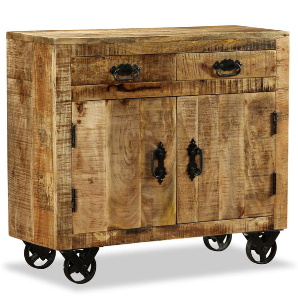 Sideboard mit 2 Schubladen und 1 Fach Raues Mangoholz