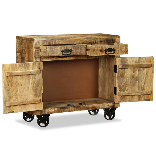 Sideboard mit 2 Schubladen und 1 Fach Raues Mangoholz