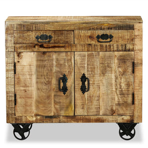 Sideboard mit 2 Schubladen und 1 Fach Raues Mangoholz