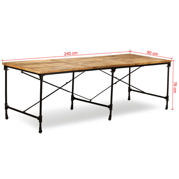 vidaXL Dining Table Solid Mango Wood 240 cm