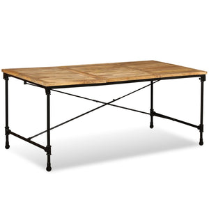 vidaXL Table de salle à manger en bois de manguier massif 180 cm