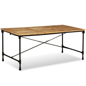 vidaXL Table de salle à manger en bois de manguier massif 180 cm