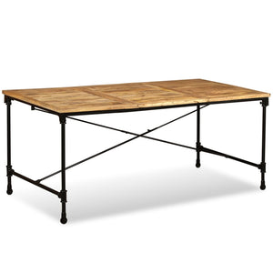vidaXL Table de salle à manger en bois de manguier massif 180 cm