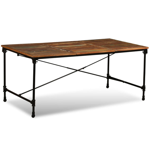 vidaXL Table de salle à manger en bois de récupération massif 180 cm
