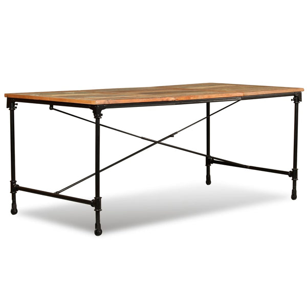 vidaXL Table de salle à manger en bois de récupération massif 180 cm