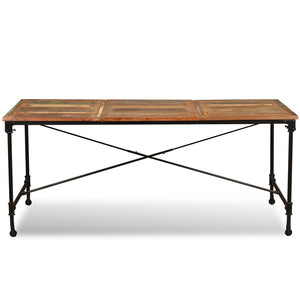 vidaXL Table de salle à manger en bois de récupération massif 180 cm