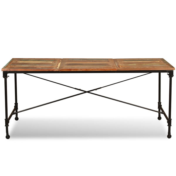 vidaXL Table de salle à manger en bois de récupération massif 180 cm
