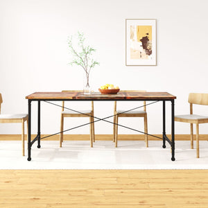 vidaXL Table de salle à manger en bois de récupération massif 180 cm