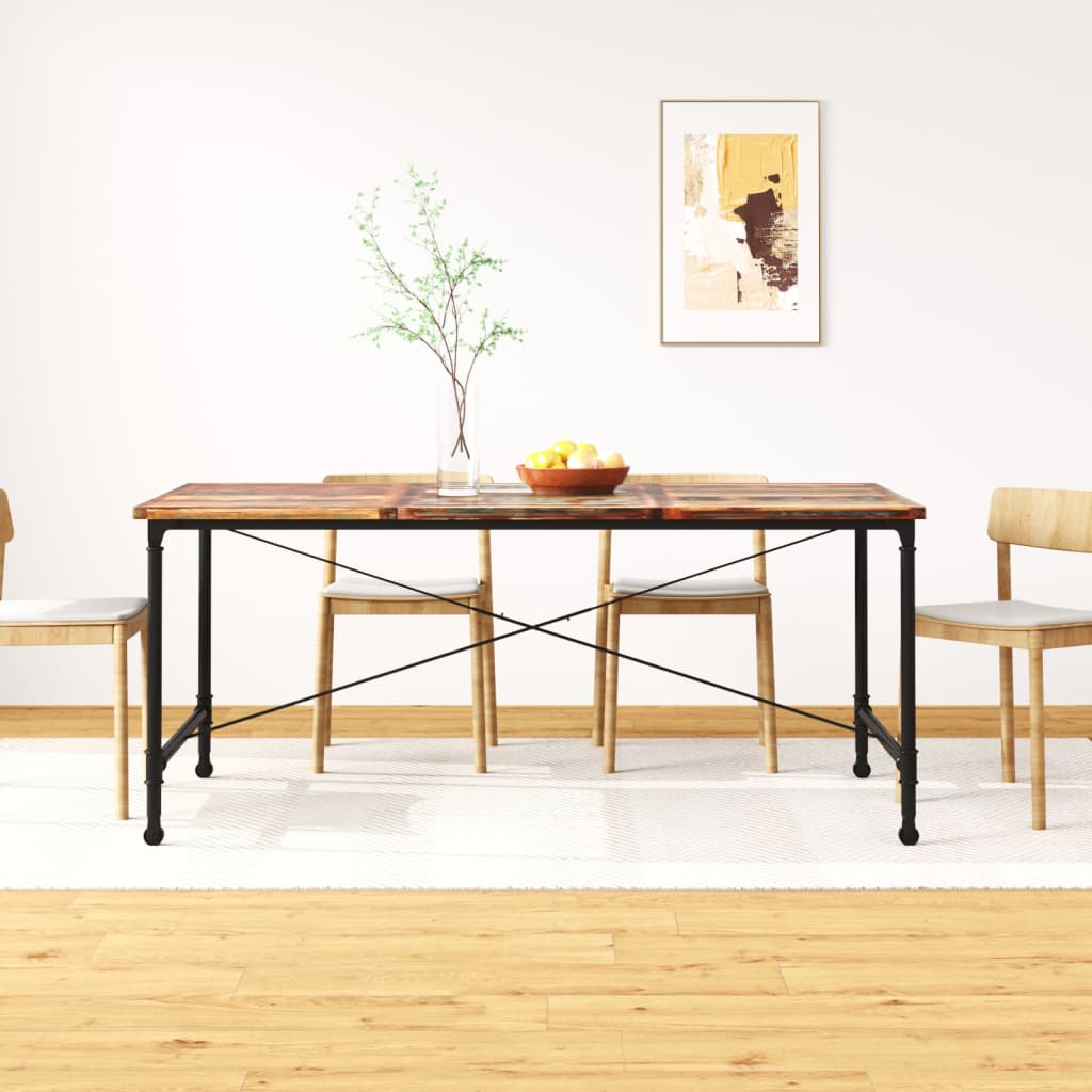 vidaXL Table de salle à manger en bois de récupération massif 180 cm