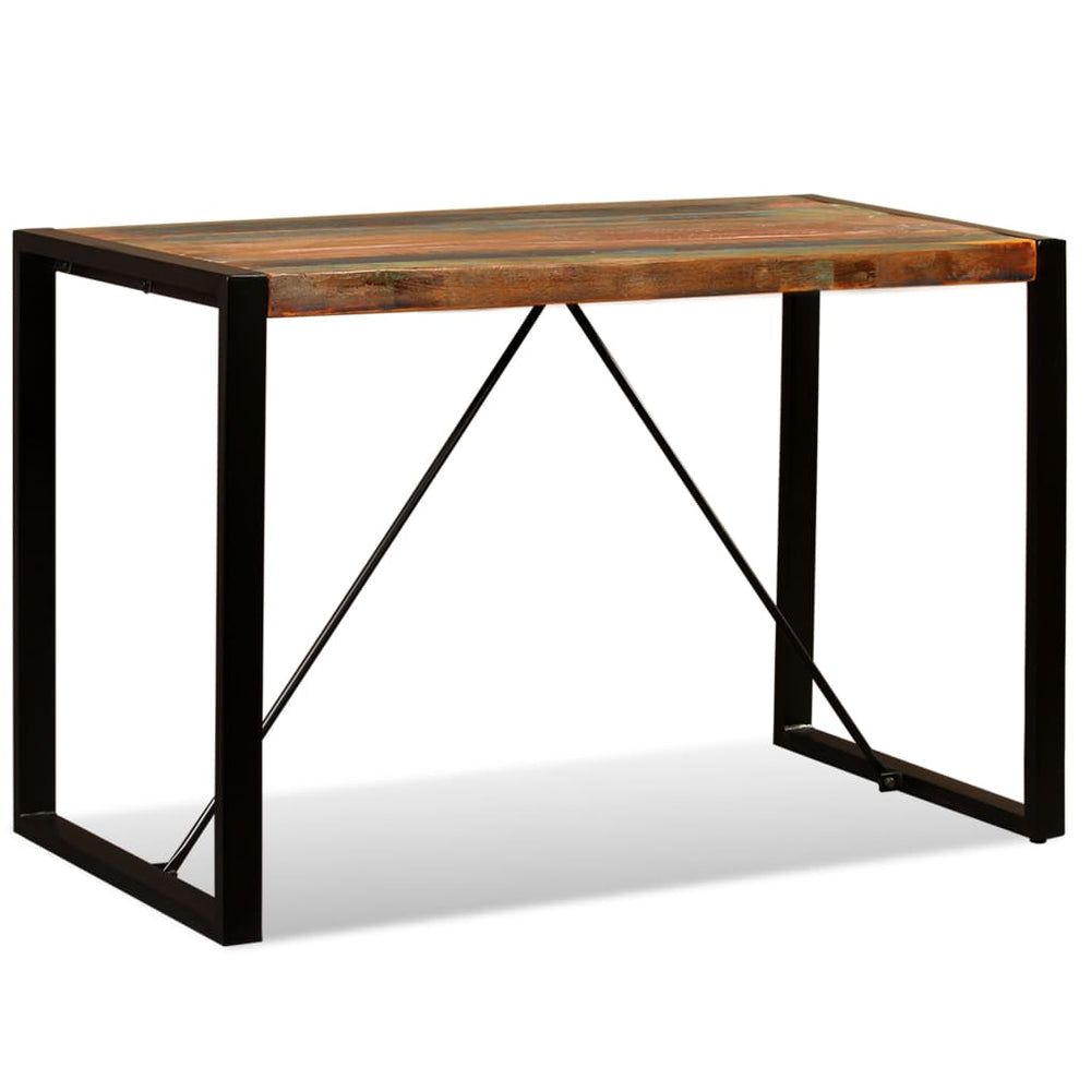 vidaXL Table de salle à manger en bois de récupération massif 120 cm