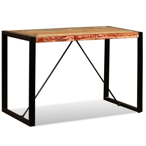 vidaXL Table de salle à manger en bois de récupération massif 120 cm