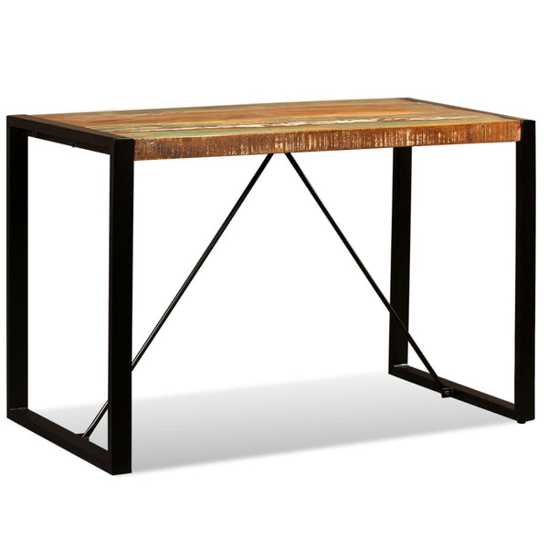 vidaXL Table de salle à manger en bois de récupération massif 120 cm