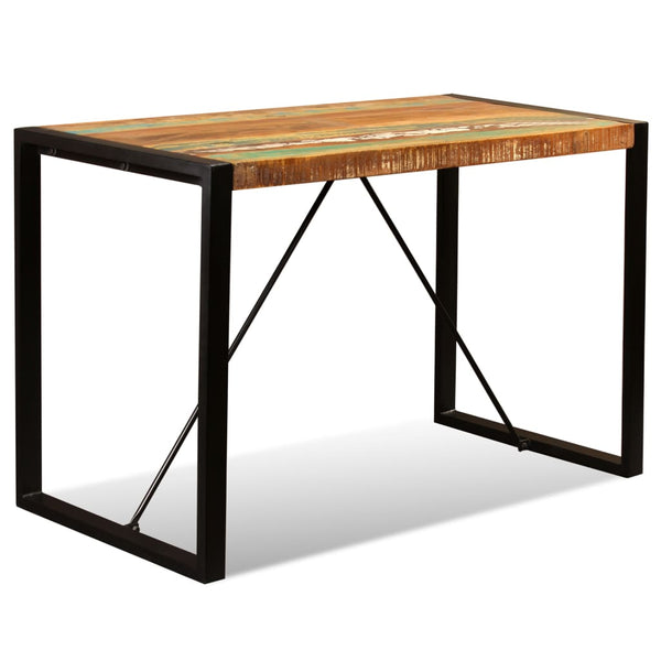 vidaXL Table de salle à manger en bois de récupération massif 120 cm