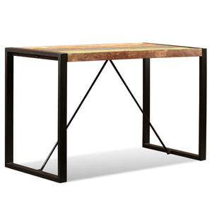 vidaXL Table de salle à manger en bois de récupération massif 120 cm