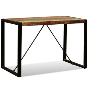 vidaXL Table de salle à manger en bois de récupération massif 120 cm