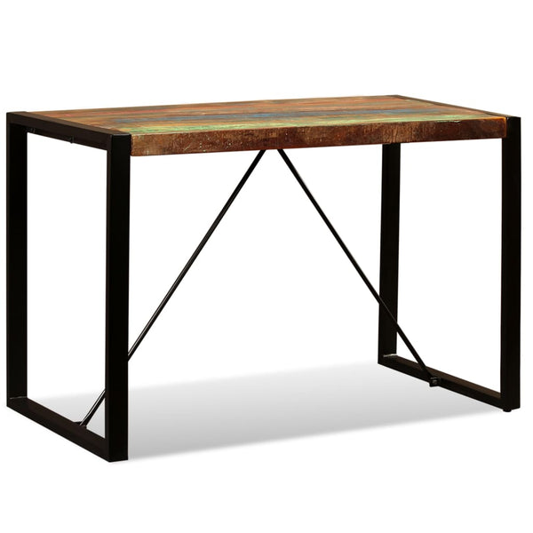 vidaXL Table de salle à manger en bois de récupération massif 120 cm