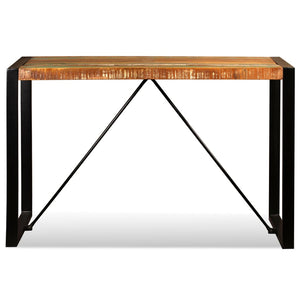 vidaXL Table de salle à manger en bois de récupération massif 120 cm