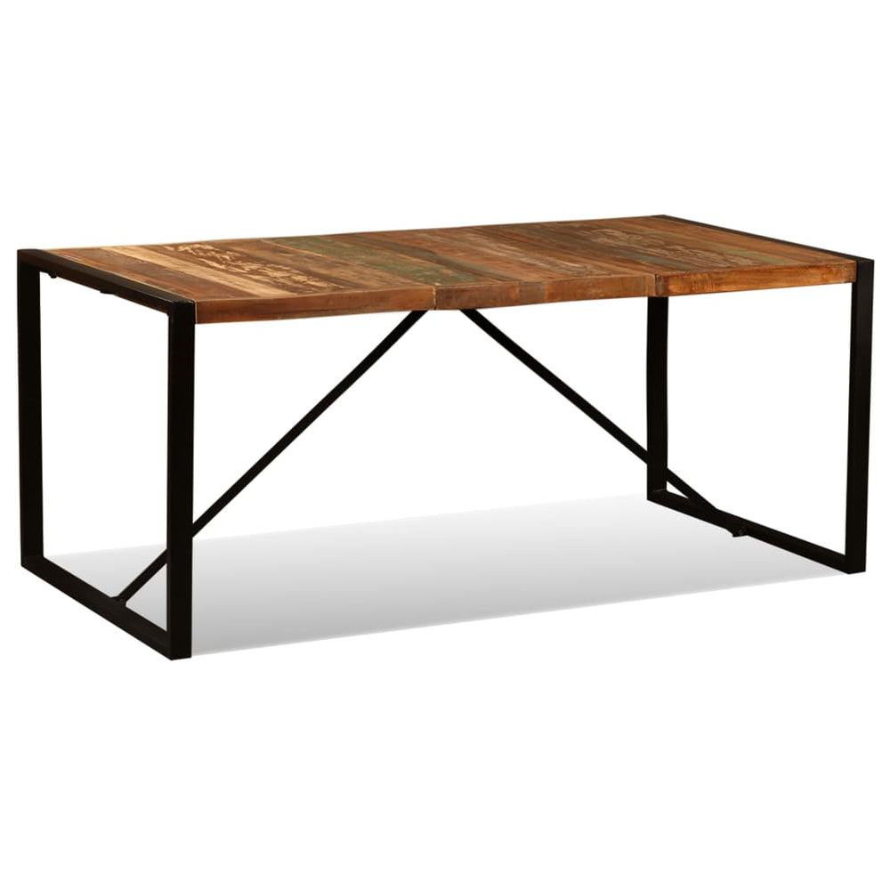 vidaXL Table de salle à manger en bois de récupération massif 180 cm