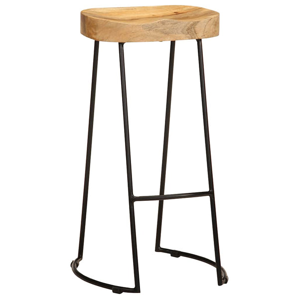 vidaXL Tabourets de bar 2 pcs Bois de manguier massif