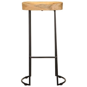 vidaXL Tabourets de bar 2 pcs Bois de manguier massif